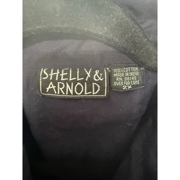 Shelly & Arnold Tank Button Down Thicker Twill Patchwork Womans 2X - Picture 4 of 4